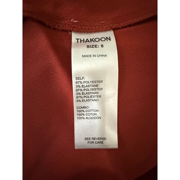 NWT Thakoon Burnt Orange A-Line Spaghetti Strap Slip Dress Size 8 - Picture 6 of 10